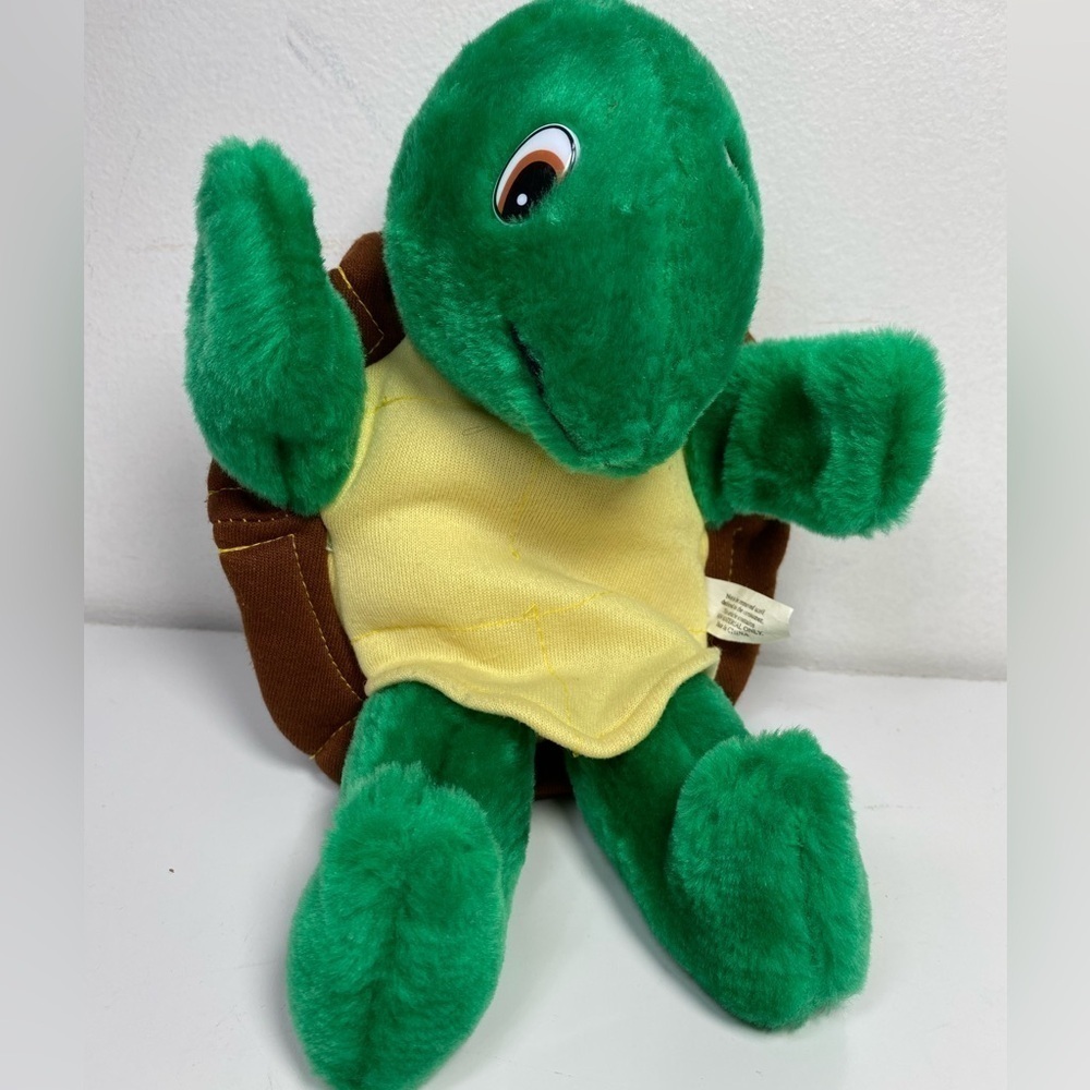 Franklin The Turtle Plush Puppet Doll Stuffed Animal Toy Vintage Hand Puppet 10"